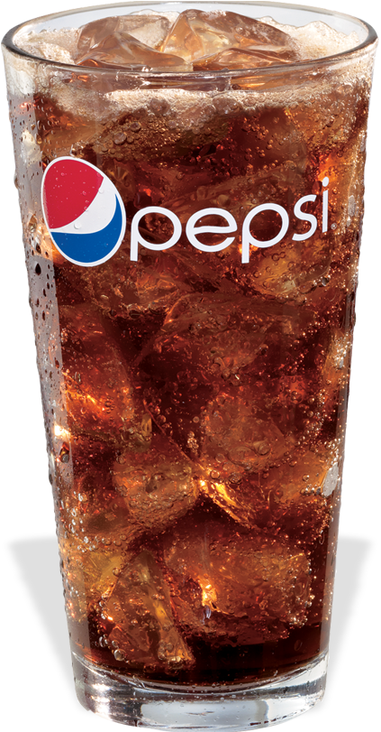 Iced Pepsi Glass Transparent Background PNG Image