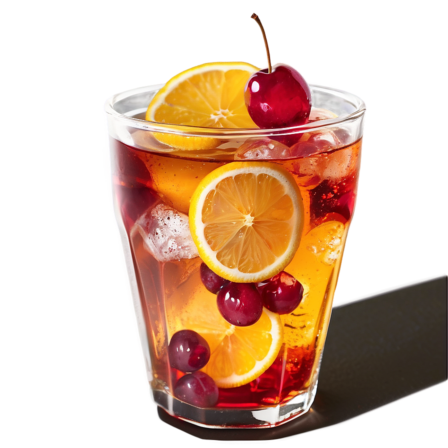 Iced Tea With Fruit Pieces Png Bdy49 PNG Image