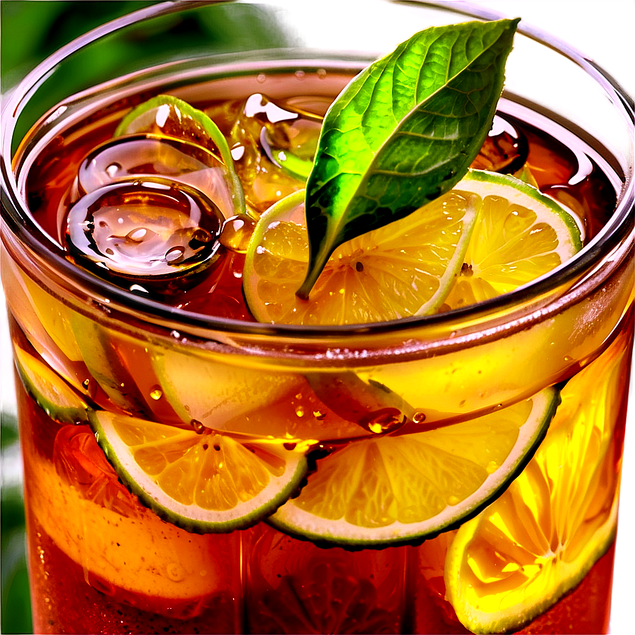 Iced Tea With Ginger Zest Png Lkf40 PNG Image