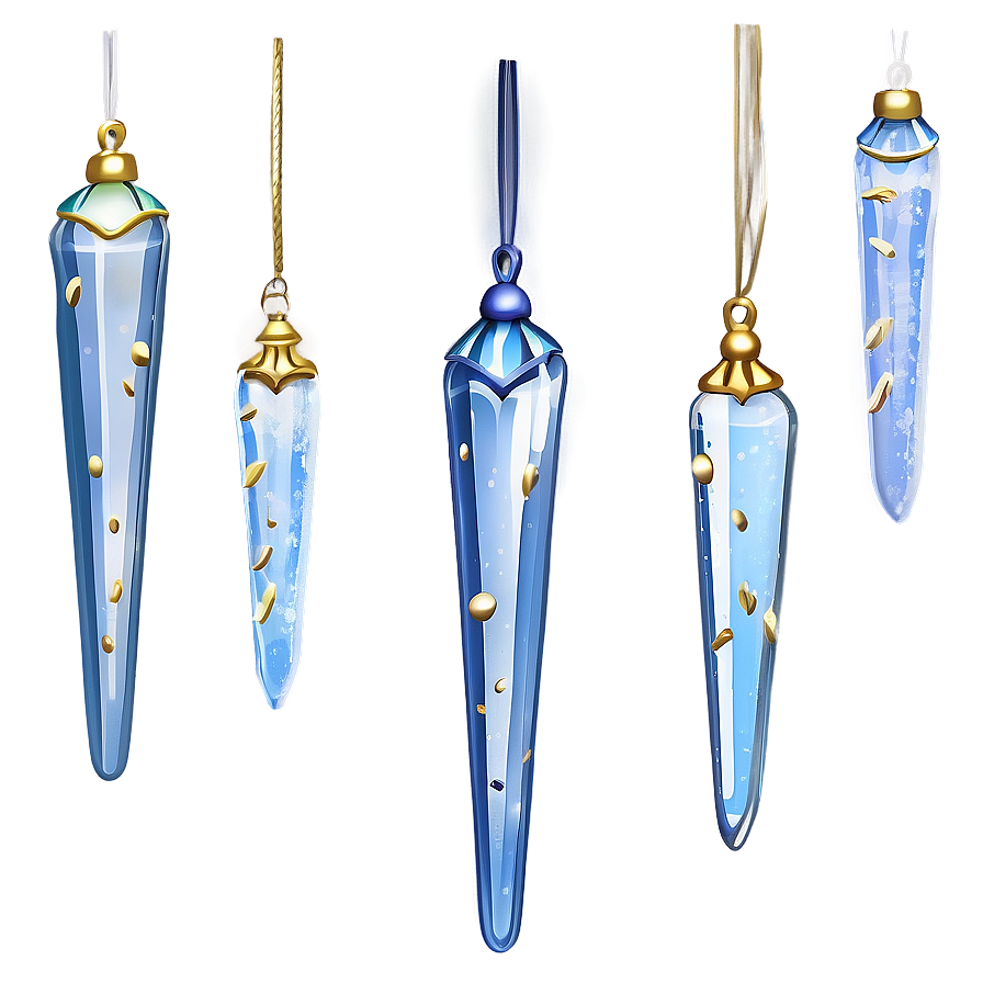 Icicle Christmas Ornaments Png Lbj67 PNG Image