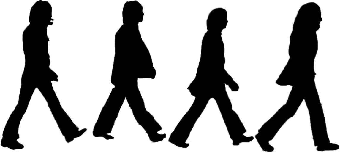 Iconic Abbey Road Silhouette PNG Image