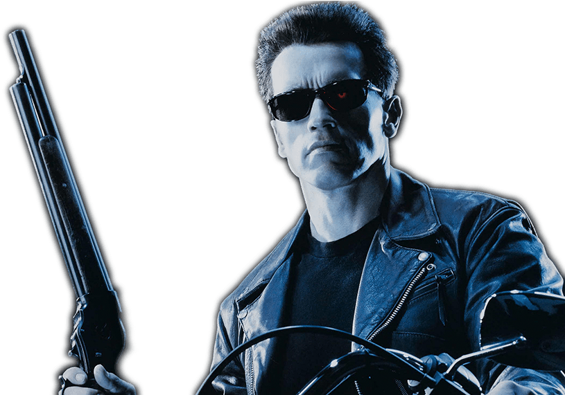 Iconic Action Movie Characterwith Sunglassesand Shotgun PNG Image