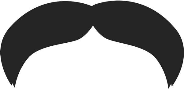 Iconic Black Moustache Graphic PNG Image