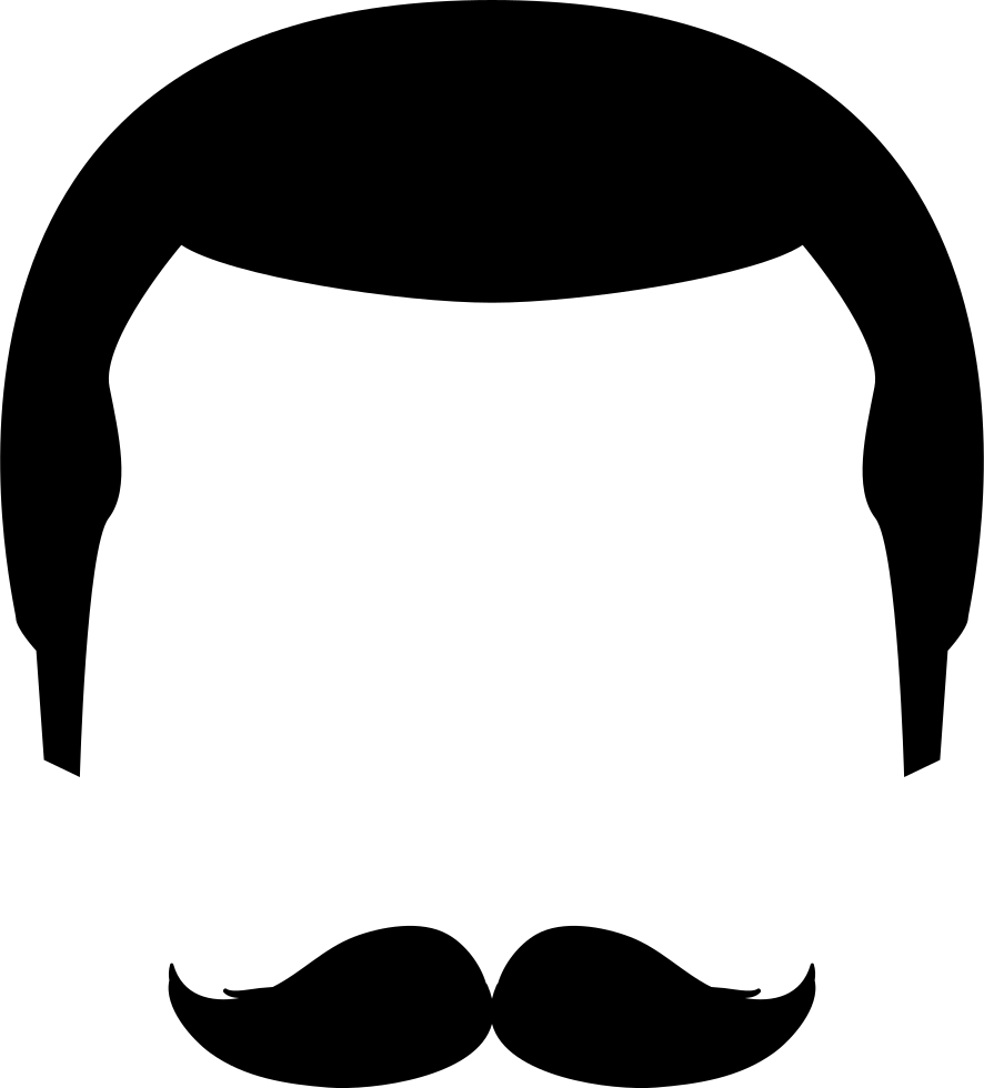 Iconic Black Moustache Graphic PNG Image