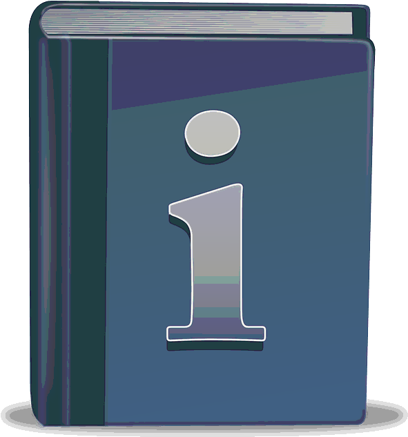 Iconic Blue Book Number One PNG Image