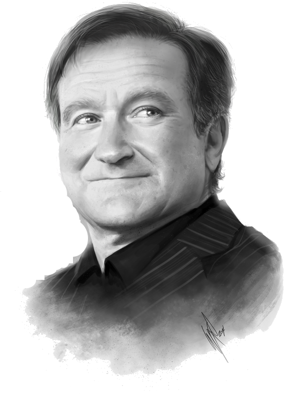 Iconic Comedian Portrait PNG Image