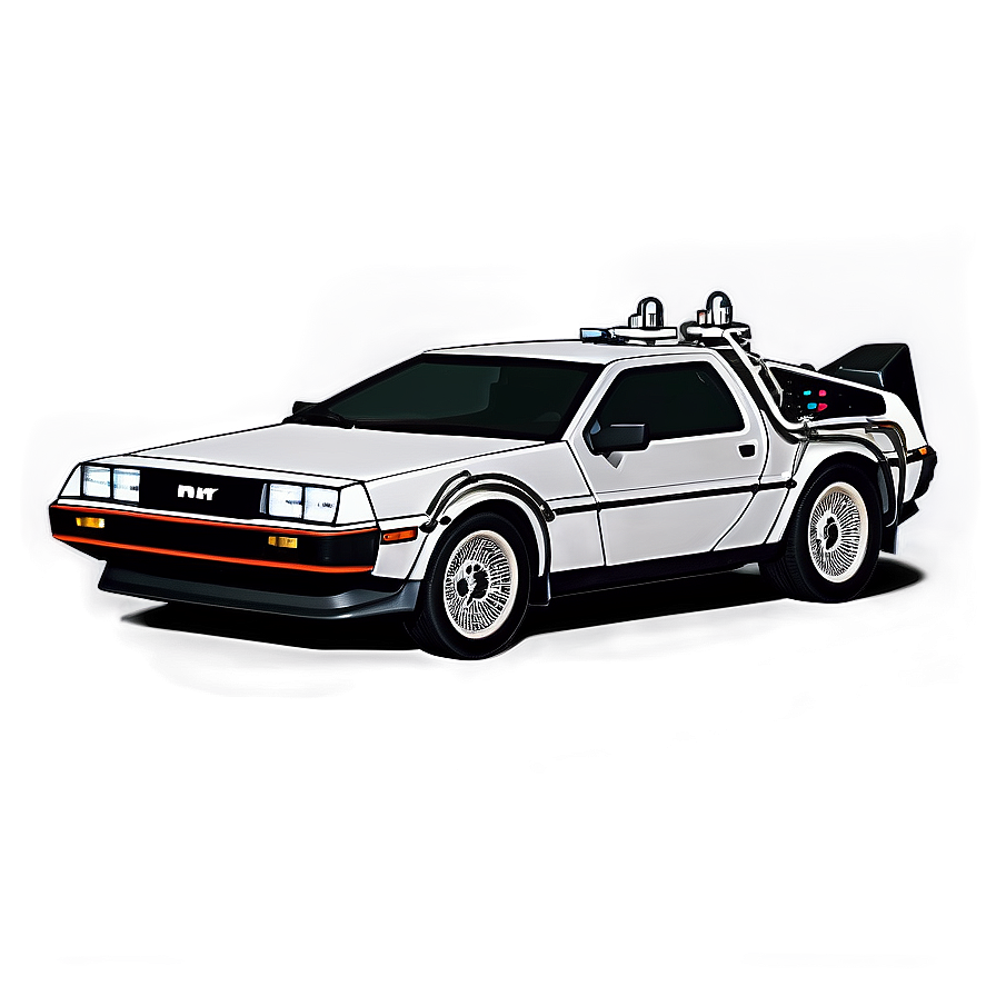 Iconic Delorean Time Machine Graphic Png 97 PNG Image