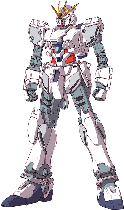 Iconic Gundam Mecha Standing PNG Image