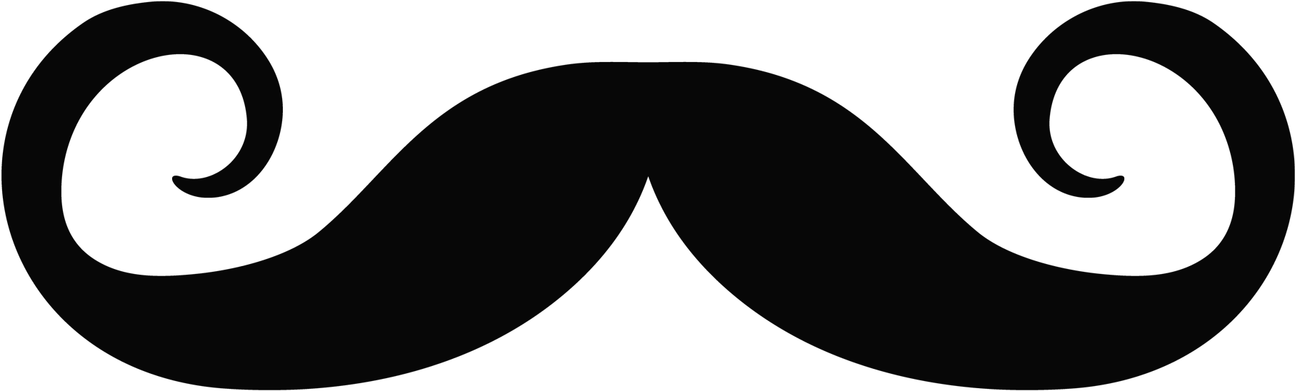 Iconic Handlebar Moustache PNG Image