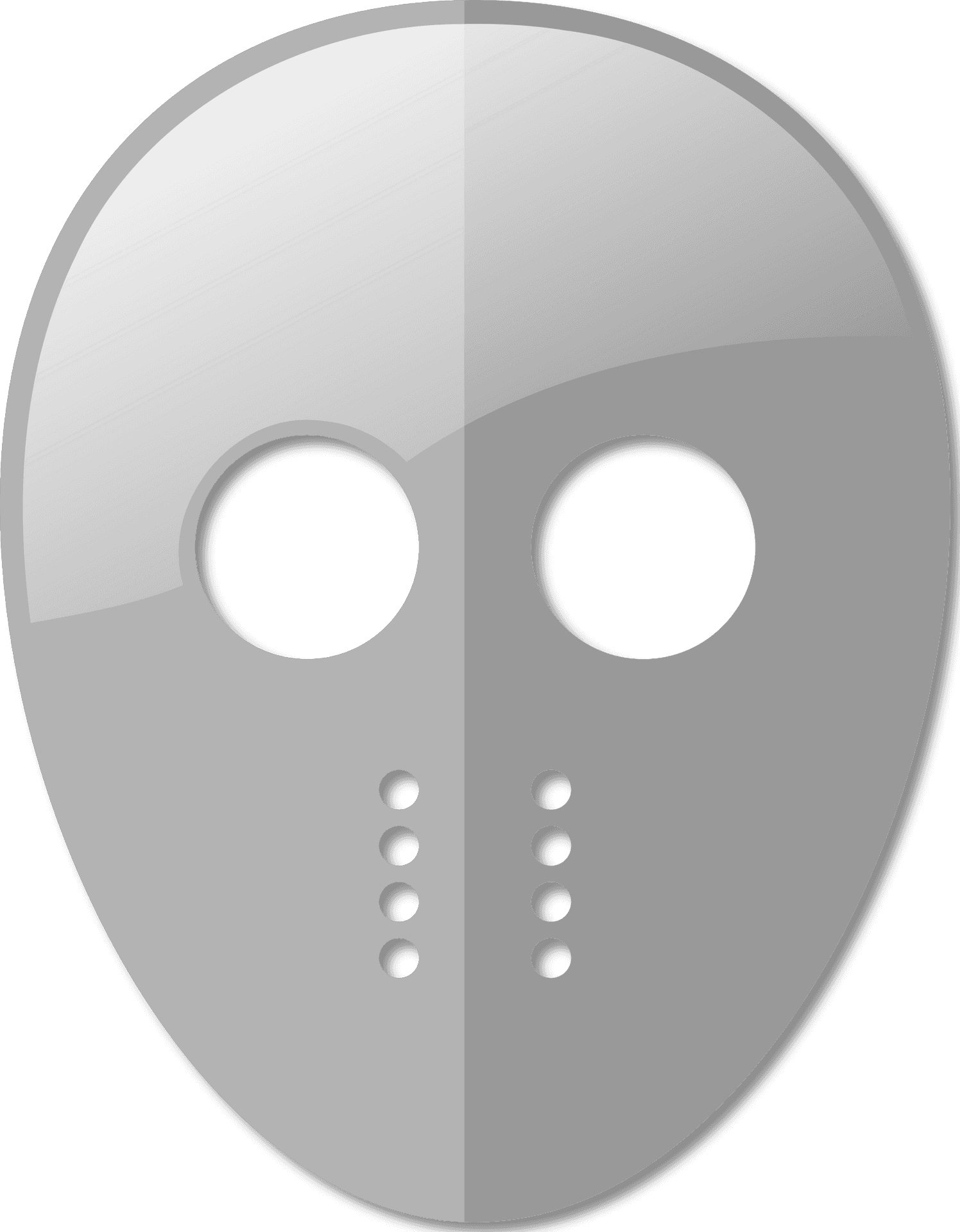 Iconic Hockey Mask Graphic PNG Image