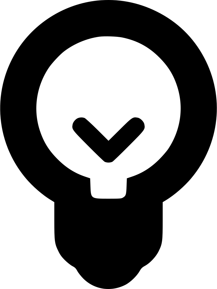 Iconic Lightbulb Idea Symbol PNG Image