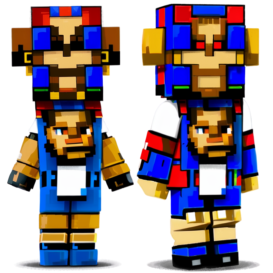 Iconic Minecraft Characters Png Sko PNG Image