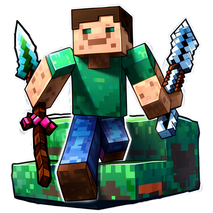 Iconic Minecraft Characters Png Wng9 PNG Image