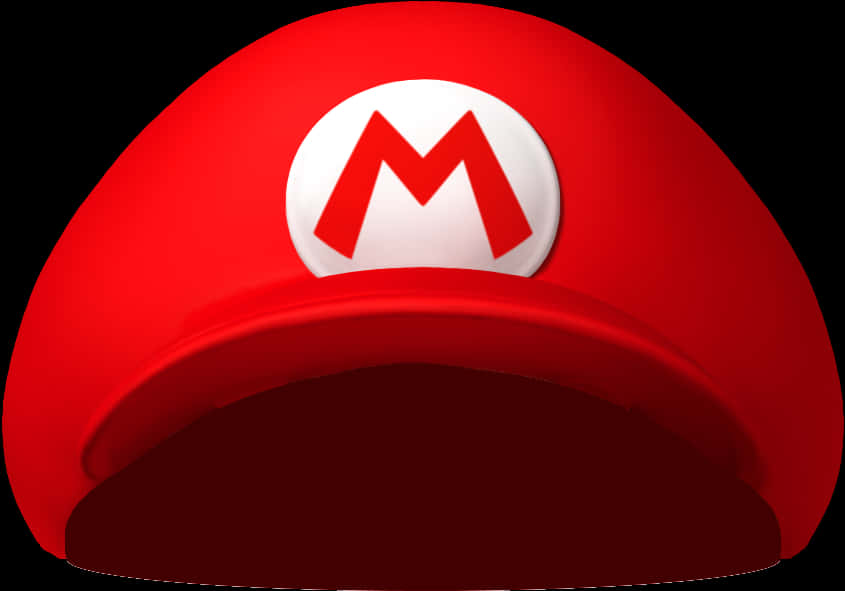 Iconic Red Cap With M Logo PNG Image