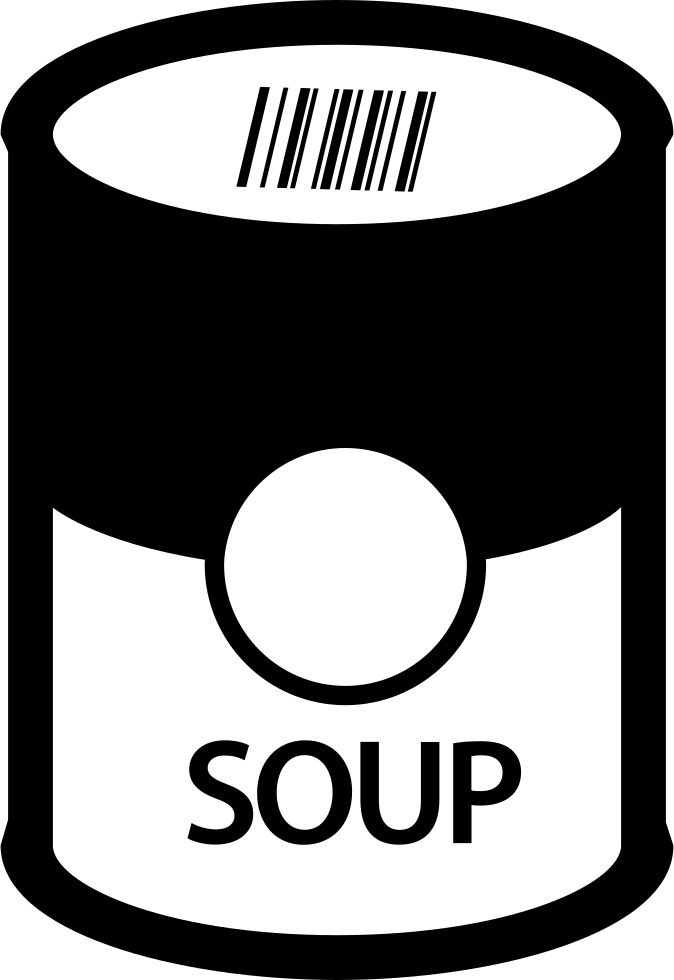 Iconic Soup Can Graphic PNG Image