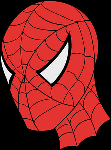 Iconic Spiderman Head Graphic PNG Image