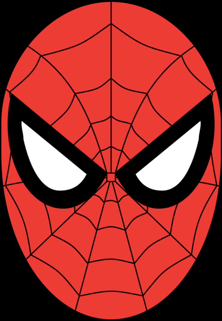 Iconic Spiderman Mask Graphic PNG Image