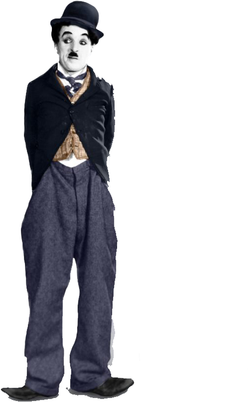 Iconic Tramp Character Costume PNG Image