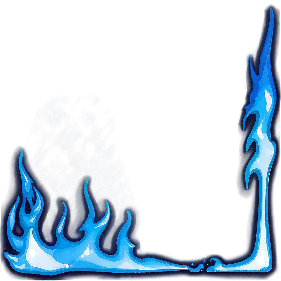 Icy Blue Flames Png Axx PNG Image