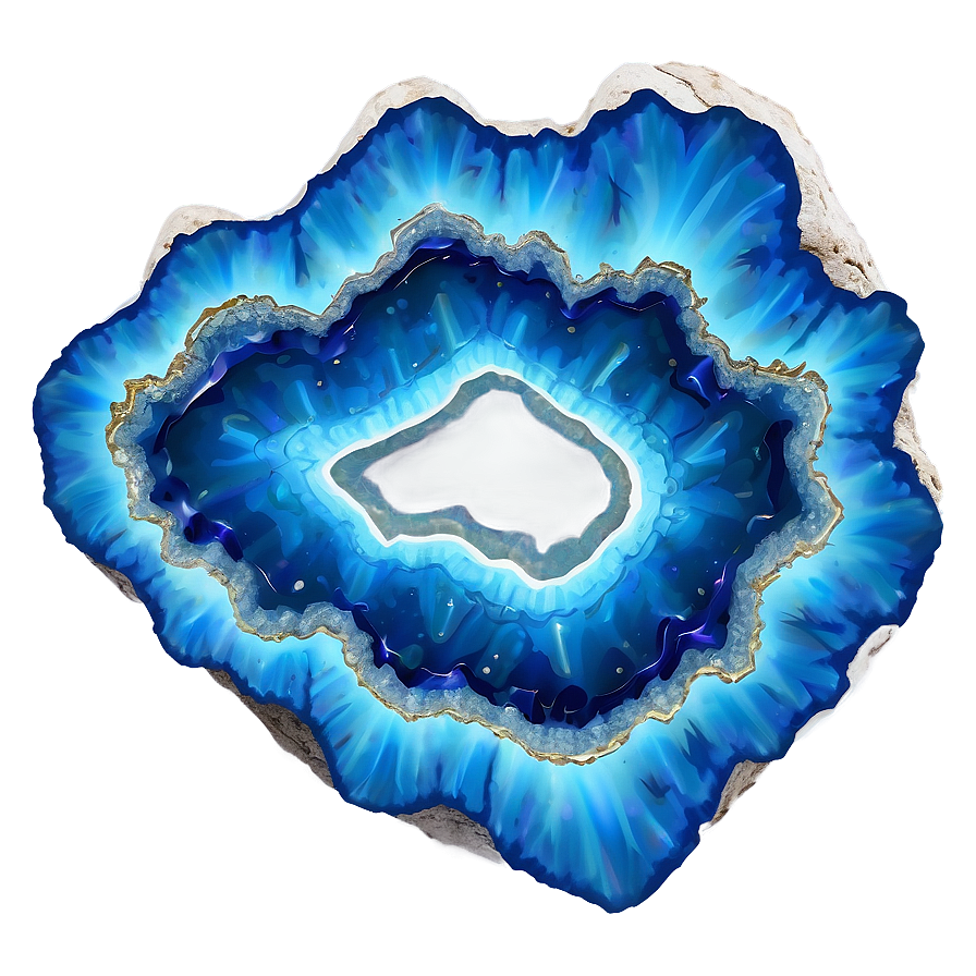 Icy Blue Geode Png Hol80 PNG Image