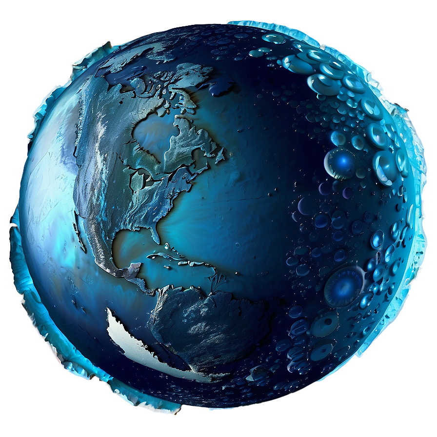 Icy Blue Planet Scene Png 06292024 PNG Image