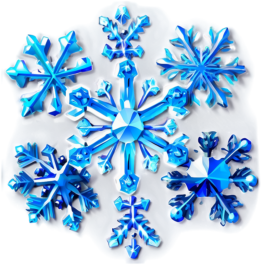 Icy Blue Snowflakes Png 05062024 PNG Image