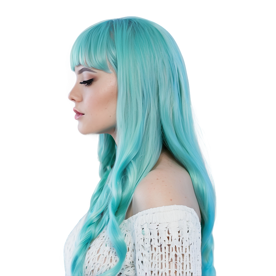 Icy Green Hair Frost Png Hon PNG Image