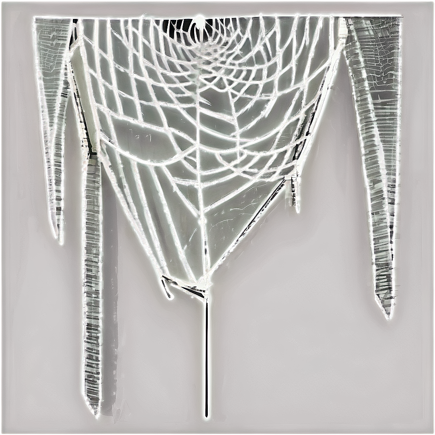 Icy Spider Web Art PNG Image