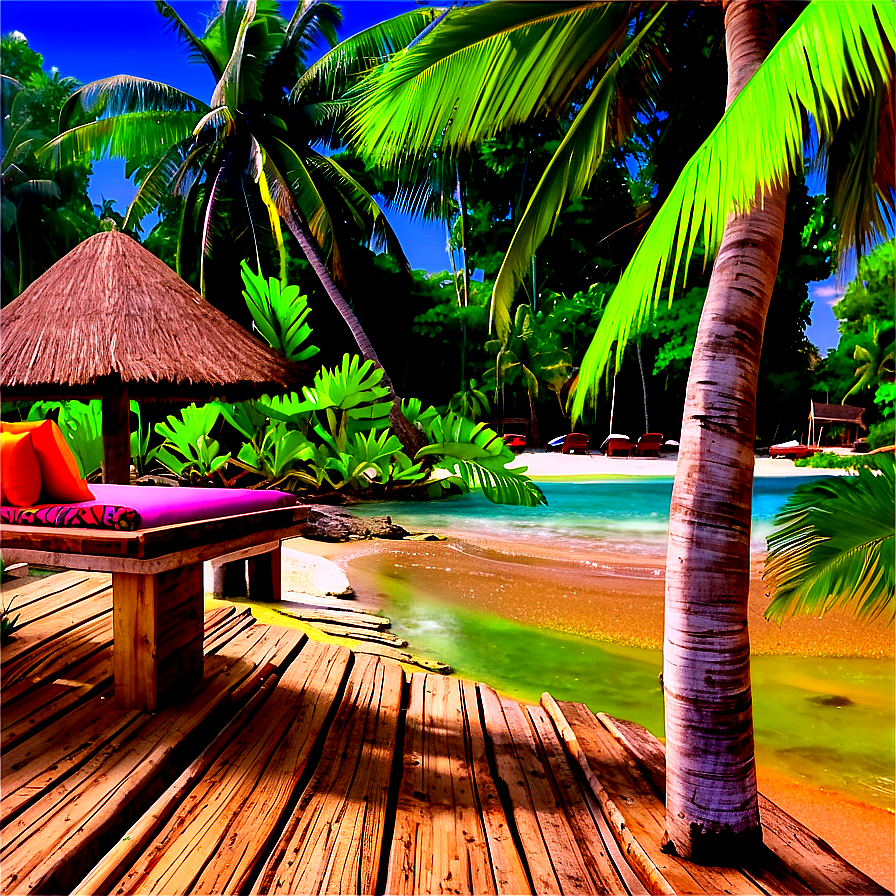 Idyllic Tropical Resort Png Nfd24 PNG Image