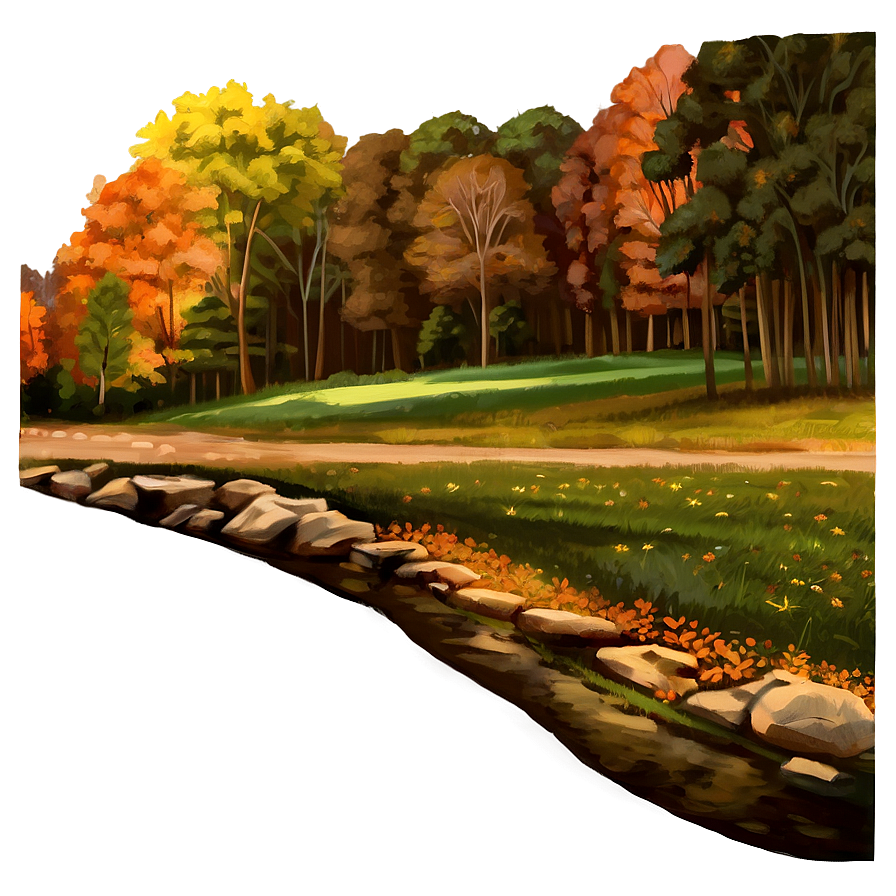 Illinois Autumn Landscape Png Mgj PNG Image