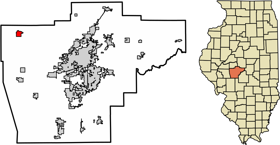 Illinois County Comparison Map PNG Image