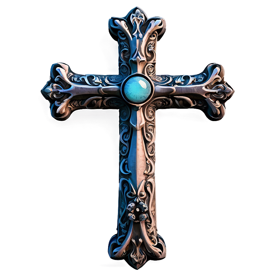 Illuminated Fancy Cross Png 90 PNG Image