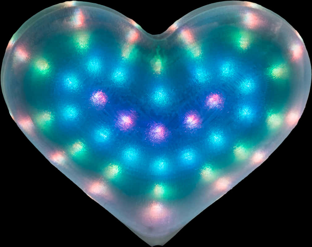 Illuminated Heart Transparent Background PNG Image