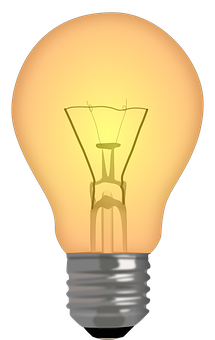 Illuminated Incandescent Bulb PNG Image