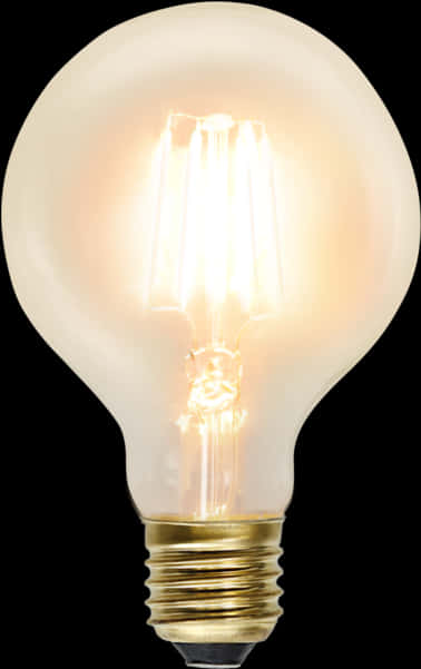 Illuminated Light Bulb PNG Image