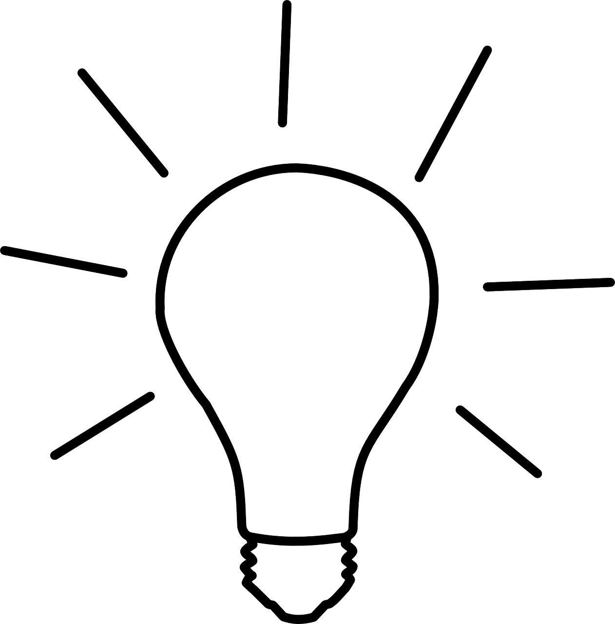 Illuminated Lightbulb Graphic PNG Image