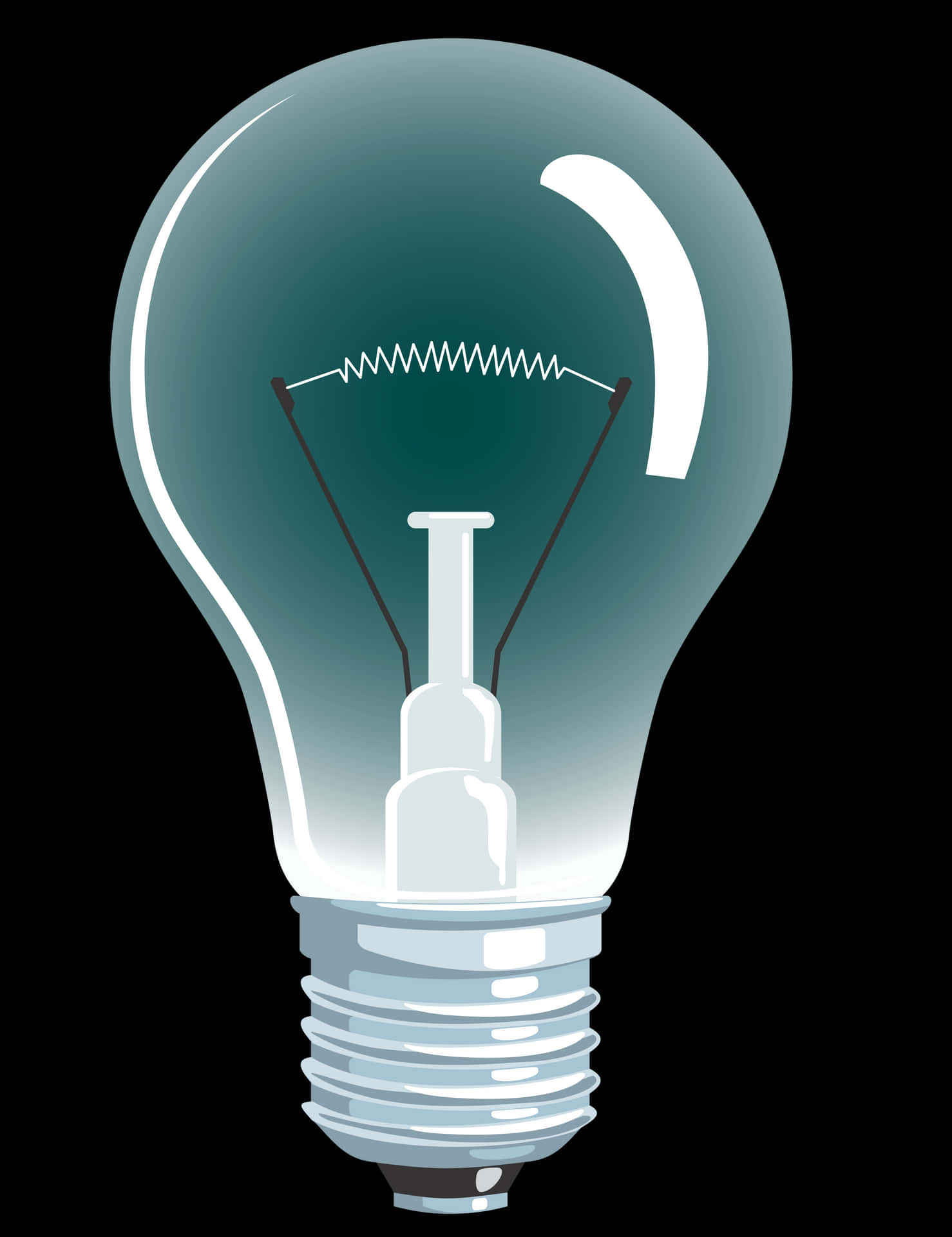 Illuminated Lightbulb Graphic PNG Image