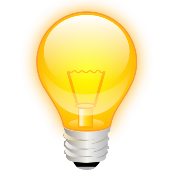 Illuminated Lightbulb Graphic PNG Image