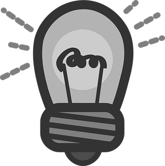 Illuminated Lightbulb Graphic PNG Image