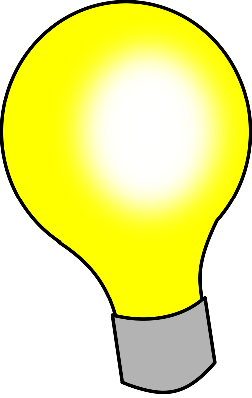 Illuminated Lightbulb Graphic PNG Image