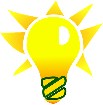 Illuminated Lightbulb Graphic PNG Image