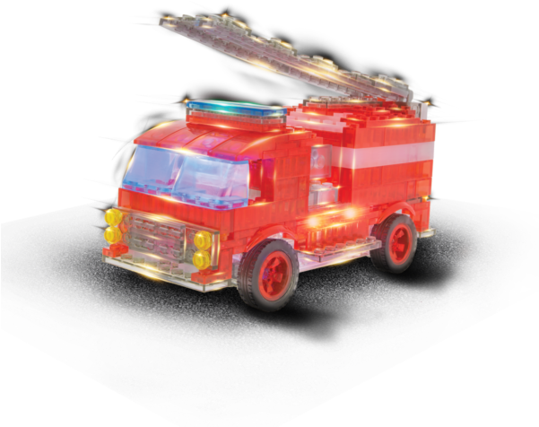 Illuminated Red Fire Truck Toy PNG Image