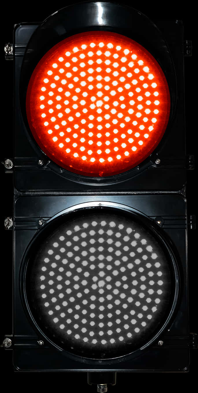 Illuminated Red Traffic Light PNG Image