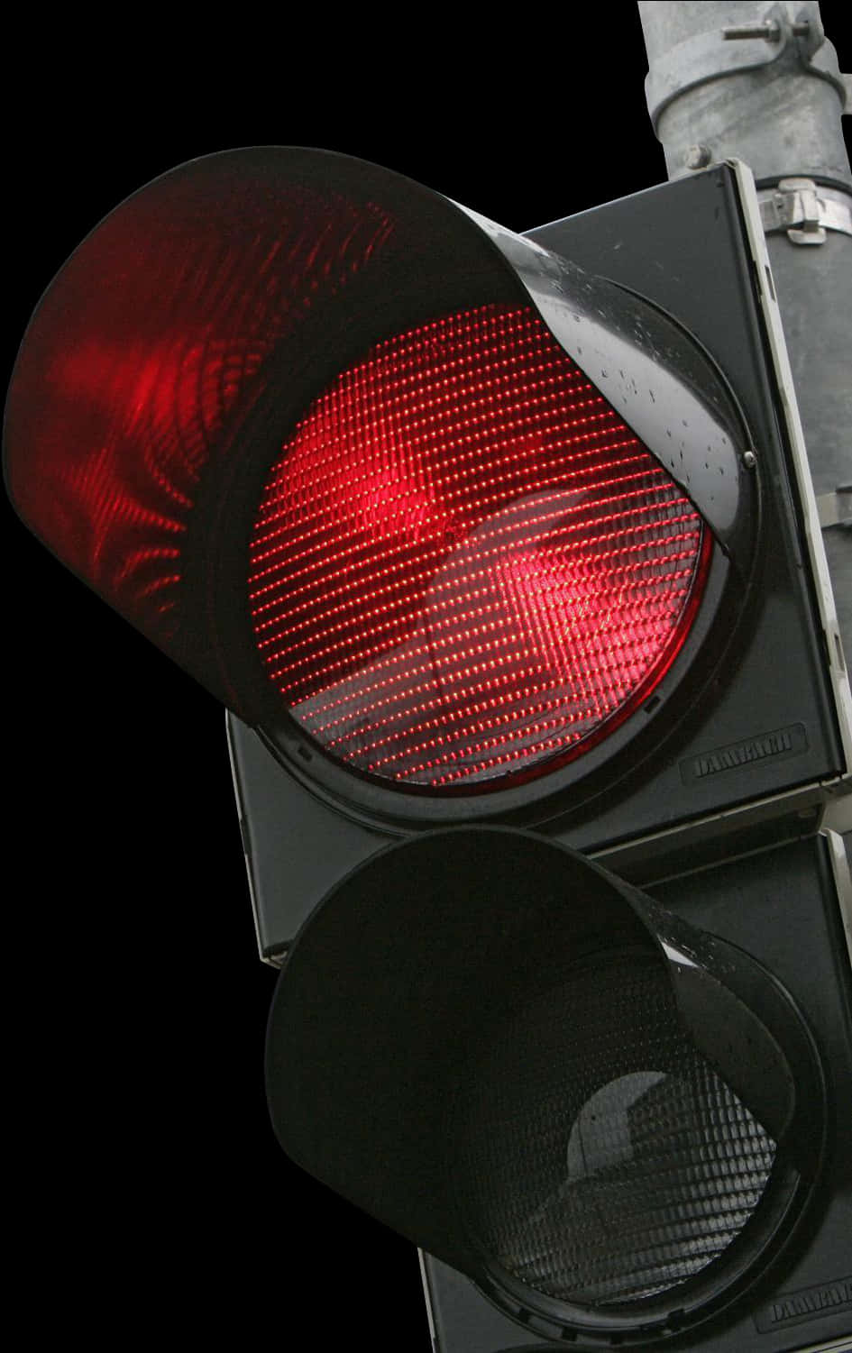 Illuminated Red Traffic Lightat Night.jpg PNG Image