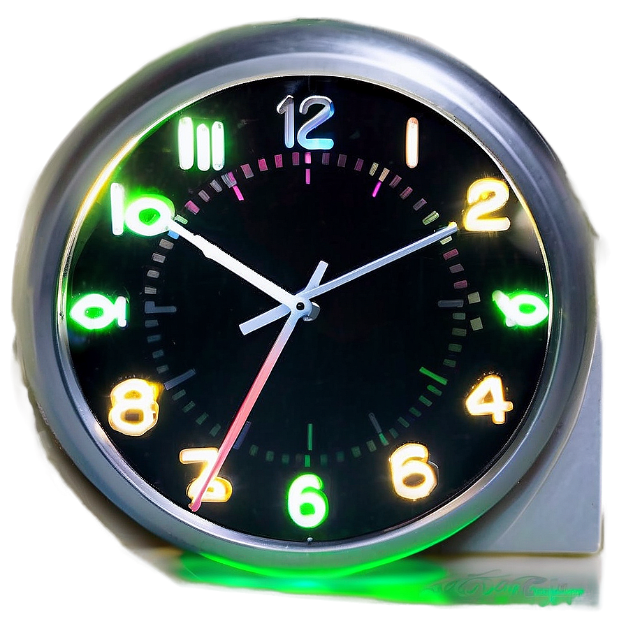 Illuminated Wall Clock Png 06262024 PNG Image