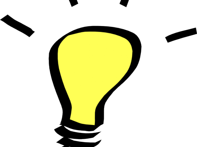 Illuminated Yellow Light Bulb Idea Graphic PNG Image