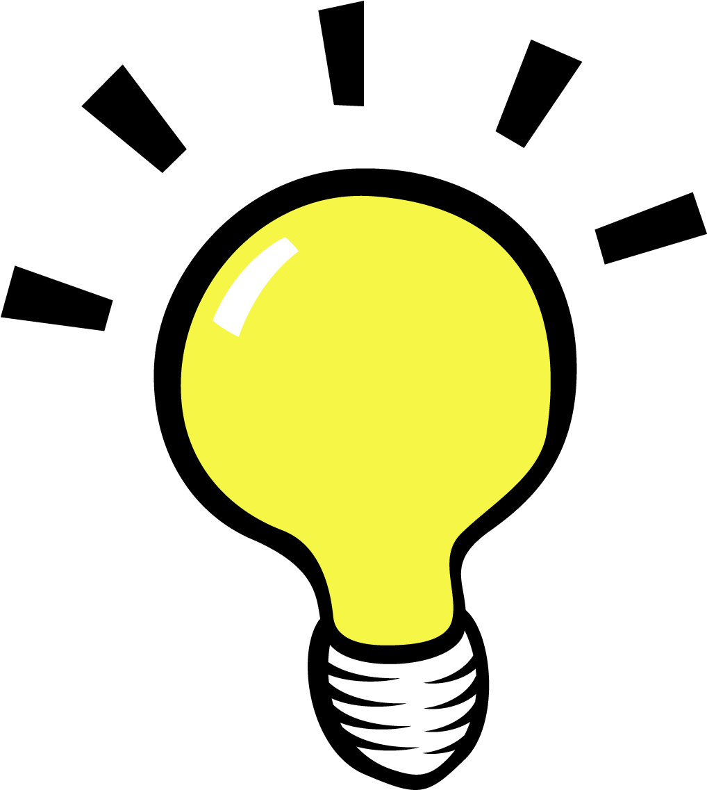 Illuminated Yellow Lightbulb Graphic PNG Image