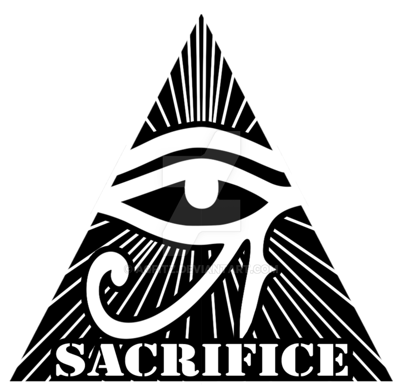 Illuminati Eyeand Pyramid Sacrifice PNG Image