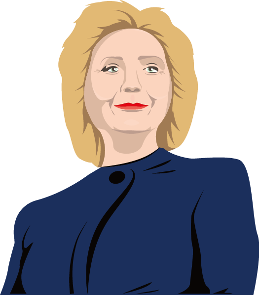 Illustrated Portraitofa Womanin Blue PNG Image