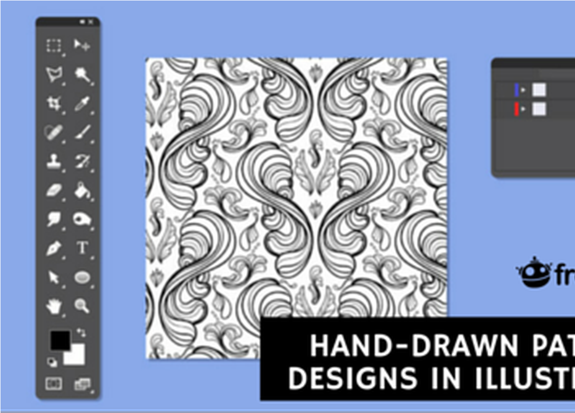 Illustration Software Interfacewith Pattern Design PNG Image